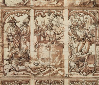 Martyrium des heiligen Johannes des Evangelisten von Jan Gossaert