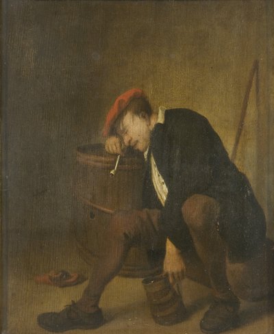 Schlafender Mann von Jan Havicksz (school of) Steen