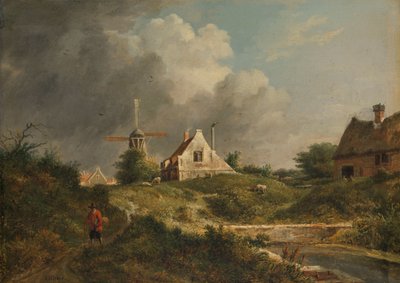 Ansicht der verfallenen Mauer in Amsterdam auf der Stadtseite zwischen dem Muiderpoort und dem Weesperpoort von Jan Hulswit