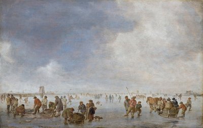 Winterszene auf dem Eis von Jan Josephsz van Goyen