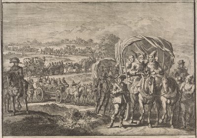 Mönche aus Nordbrabant fliehen nach Antwerpen, 1637 von Jan Luyken (attributed to)