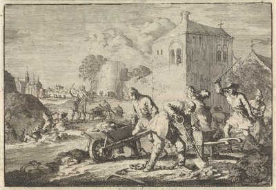 Reformierte Prediger in Ungarn zu harter Arbeit verurteilt, 1674 von Jan Luyken