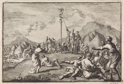 Errichtung der ehernen Schlange von Jan Luyken