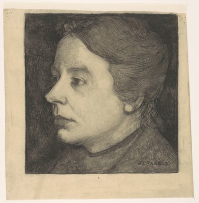 Porträt von Anne Mankes-Zernike von Jan Mankes (signed by artist)