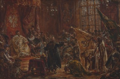 Die Schuiskis auf dem Warschauer Sejm von Jan Matejko