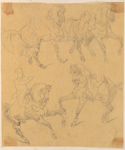 Skarbczyk. Vier Pferde und Reiter. von Jan Matejko