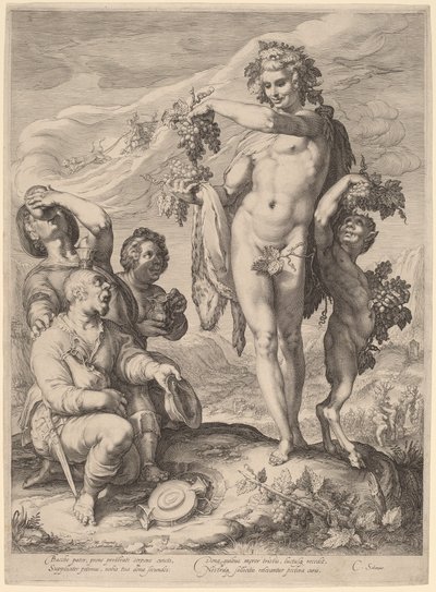 Der Kult des Bacchus von Jan Pietersz Saenredam, after Hendrik Goltzius