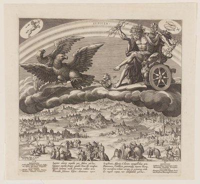 Jupiter, aus Die Sieben Planeten von Jan Sadeler I