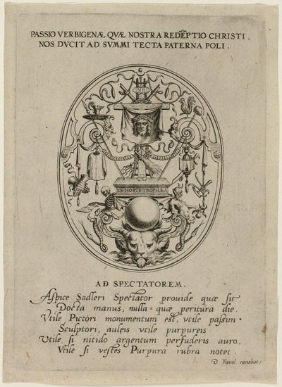 Titelseite, aus Passion Christi von Jan Sadeler I