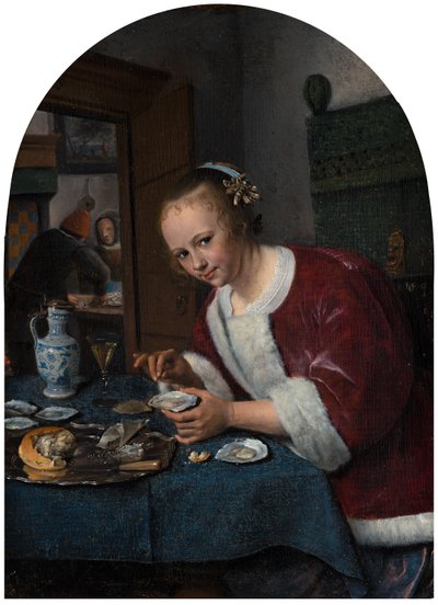 Mädchen, das Austern isst von Jan Steen