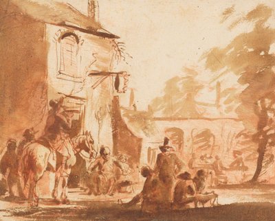 Ruhe vor dem Gasthaus von Jan Steen