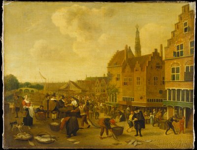 Der Fischmarkt in Leyden von Jan Steen