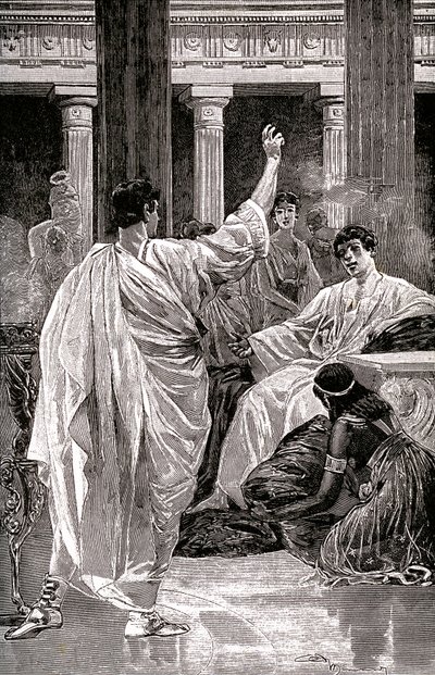 Vinicius gegenüber Petrone, um 1900-20 (Illustration) von Jan Styka