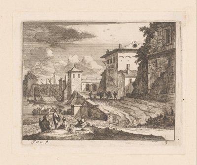 Kais eines italienischen Hafens von Jan Vincentsz. van der Vinne