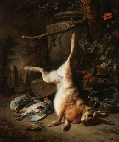 Stillleben mit einem Hasen und anderem Wild von Jan Baptist Weenix