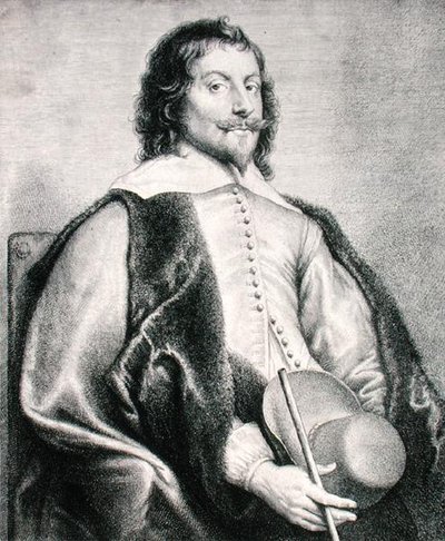 Nicolas Lanier (geb. 1588) graviert von Lucas Vostermans von Jan the Elder (after) Lievens