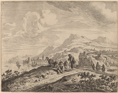 Blick auf den Rhein von Jan van Aken after Herman Saftleven