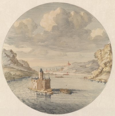 Ansicht der Burg Pfalzgrafenstein bei Kaub von Jan van Call (I)