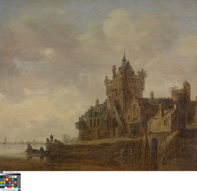 Flusslandschaft mit Schloss von Jan van Goyen