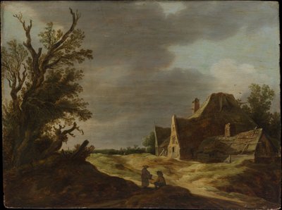 Sandstraße mit einem Bauernhaus von Jan van Goyen