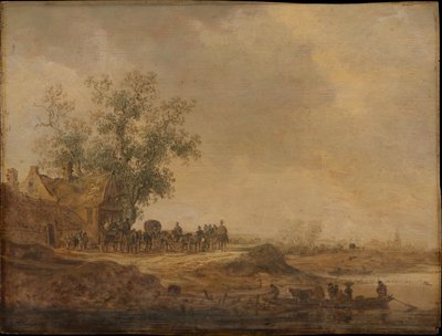 Der Halt vor dem Gasthof von Jan van Goyen