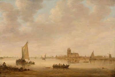 Ansicht von Dordrecht von der Dordtse Kil, 1644 von Jan van Goyen