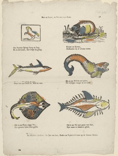 Rot und Pferd, der Fisch mit seinem Schwanz von Jan van Lee