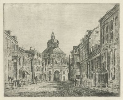Ansicht des Wittevrouwenpoort in Utrecht von Jan van Lokhorst