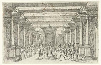 Ein Krieger begrüßt eine Fürstin von Jan van Ossenbeeck
