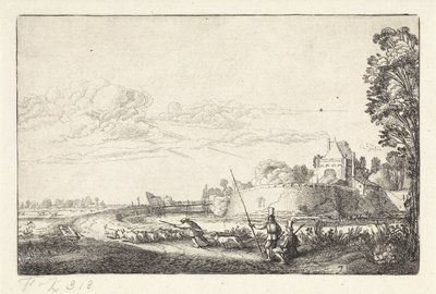 Landschaft mit dem Zijlpoort in Haarlem von Jan van de Velde (II)