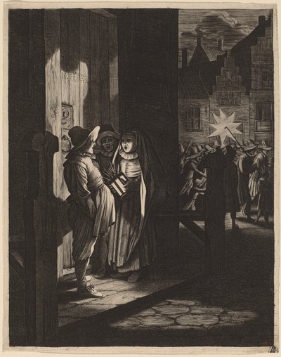 Der Stern der Könige, ein Nachtstück von Jan van de Velde II after Pieter Molijn