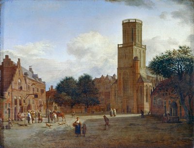 Die Kirche Sainte-Aldegonde in Emmerich von Jan van der (manner of) Heyden