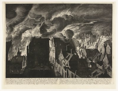Das Löschen des großen Brandes an der Elandsgracht, 1679 von Jan van der Heyden (attributed to)