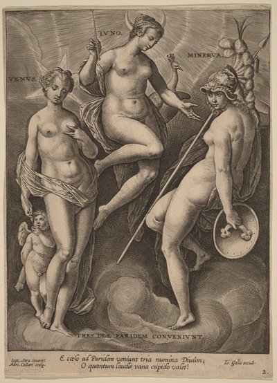 Venus, Juno und Minerva von Jan van der Straet
