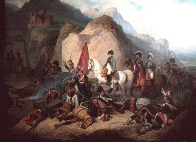 Napoleon in der Schlucht von Somosierra von January Suchodolski