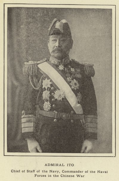 Admiral Ito, Stabschef der Marine, Kommandant der Seestreitkräfte im Chinesischen Krieg von Japanese Photographer