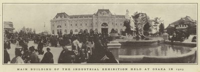 Hauptgebäude der Industrieausstellung in Osaka 1903 von Japanese Photographer