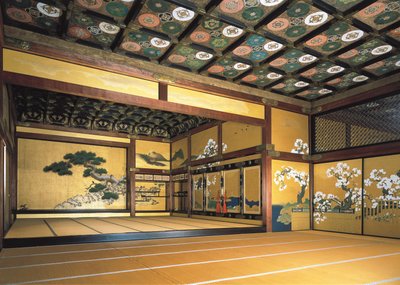 Innenansicht der Burg Nijo (1602-1626). Tokugawa-Kunst. Architektur. Japan, Kyoto (Foto) von Japanese School