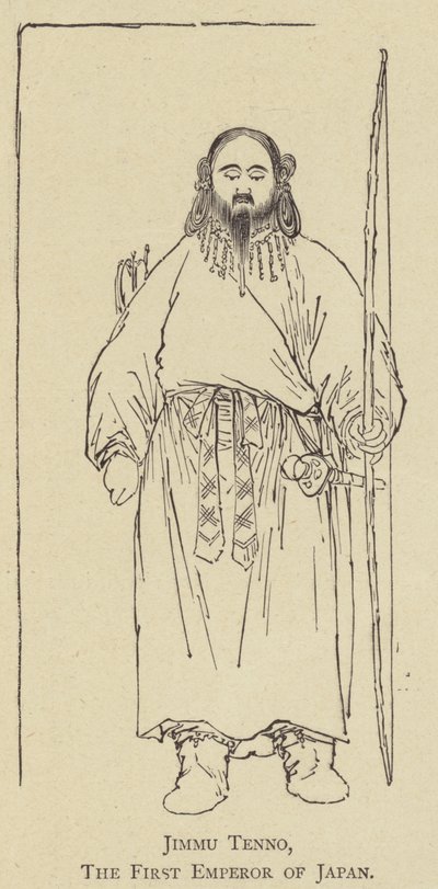 Jimmu Tenno, der erste Kaiser von Japan von Japanese School