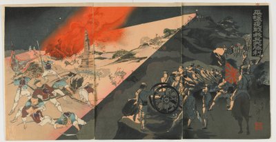 Nachtkampf bei Pingyang von Japanese School