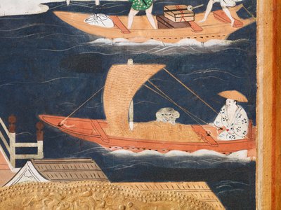 Osakazu Byobu - Japanischer achtteiliger Wandschirm (Malerei) von Japanese School