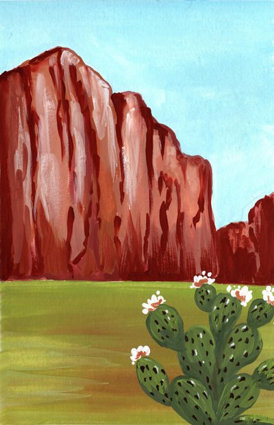 Südwestliche Kaktusblüte von Jasmine Goodwin