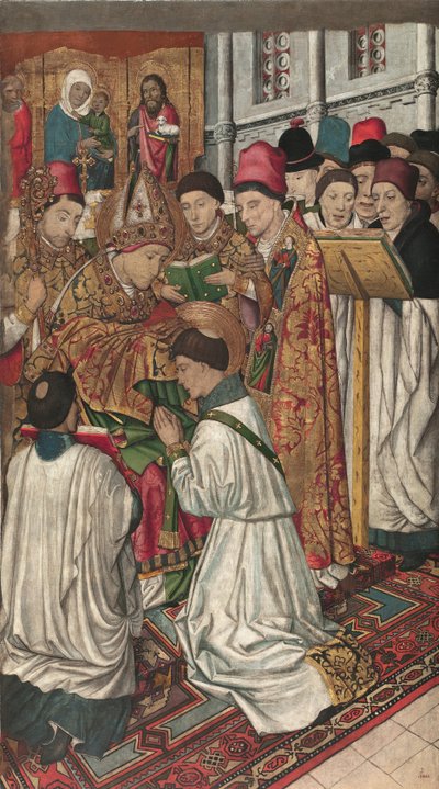 Heiliger Vinzenz von Heiligem Valerius geweiht von Jaume Huguet