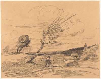 Der Windstoß von Jean-Baptiste-Camille Corot