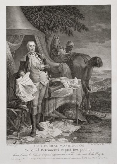 General Washington, Ne Quid Detrimenti capiat Res publica, graviert von Noël Le Mire (1724-1801), ca. 1785 von Jean Baptiste (after) Le Paon