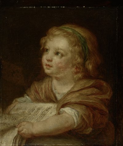 Mädchen mit Musikbuch von Jean-Baptiste Greuze