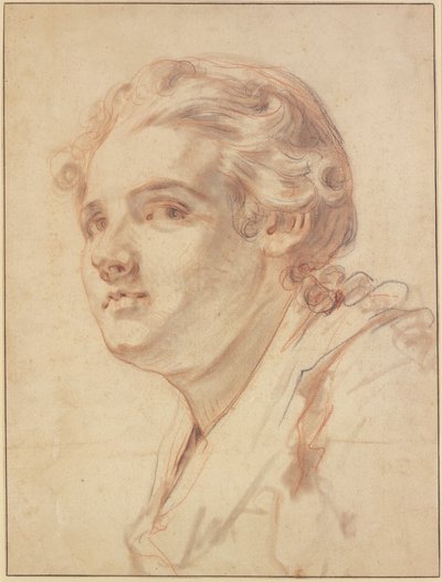 Jüngling im Dreiviertelprofil nach links von Jean-Baptiste Greuze