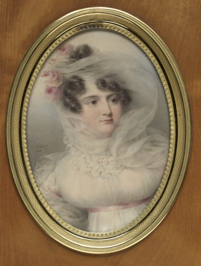 Porträt von Hortense de Perregaux, Herzogin von Ragusa von Jean-Baptiste Isabey