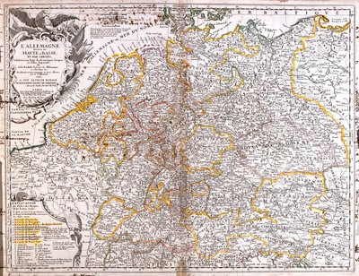 Belgien, Niederlande, Deutschland, Polen (Woiwodschaft: Pommern, Westpommern, Lebus, Niederschlesien, Oppeln, Schlesien), Tschechische Republik, Österreich, Slowenien, Italien (Region: Friaul-Julisch Venetien, Nordvenetien, Trentino-Südtirol, Nordlombardei von Jean Baptiste Nolin