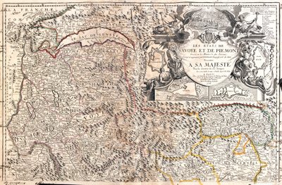 Schweiz (Kanton: Waadt, Wallis), Italien (Region: Aostatal, Piemont), Frankreich (Region: Franche-Comté, Rhône-Alpes) von Jean Baptiste Nolin